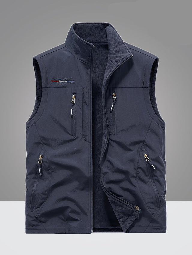 Nicolò | Gilet foderato in pile con tasche multiple