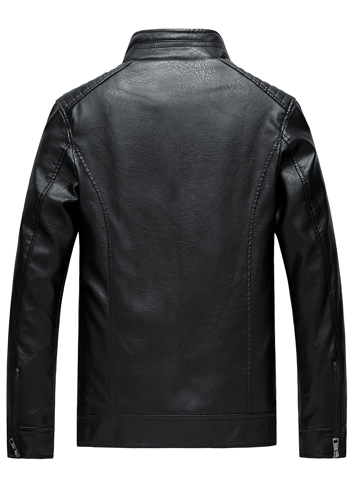 Demetrio | Elegante giacca in pelle con tasche a zip