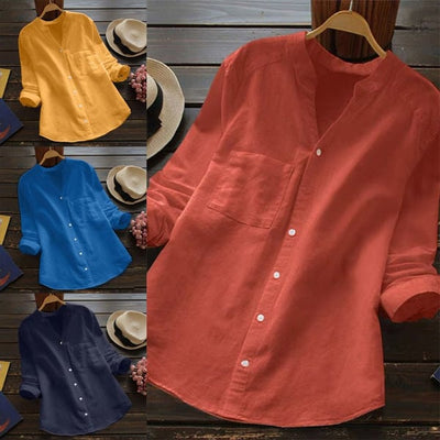 Sofia | camicia ampia in lino-cotone