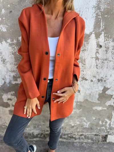 Marie | Cardigan con bottoni e cappuccio
