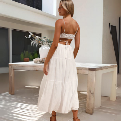 Daniella | Abito midi con spalline sottili