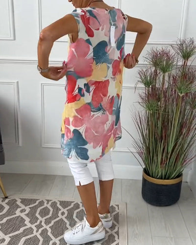 Lainey | Top lungo floreale casual