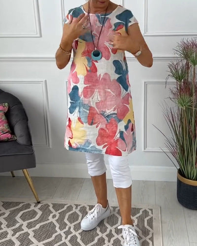 Lainey | Top lungo floreale casual