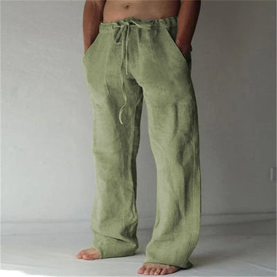 Variant image for Pantaloni Uomo - Lino Casual Estivi-9