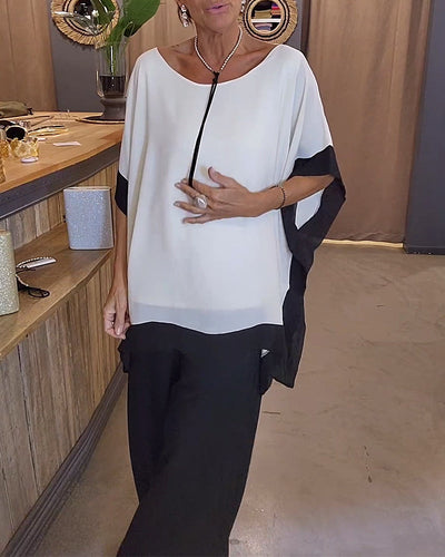 Sofia | Blusa ampia con bordi a contrasto