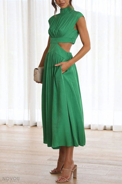 Lorna Abito Midi Elegante - Tessuto Elastico, Comfortevole e Versatile-6