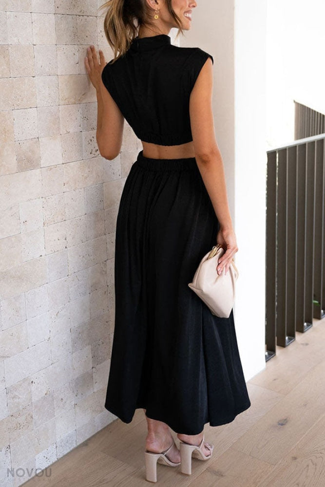 Lorna Abito Midi Elegante - Tessuto Elastico, Comfortevole e Versatile-4