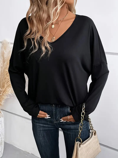 Cinzia | Top elegante con scollo a V