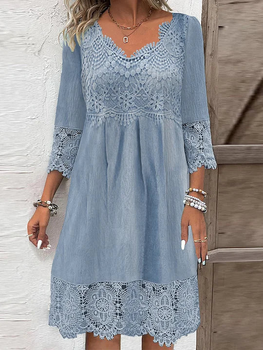 Laura | Abito midi in pizzo