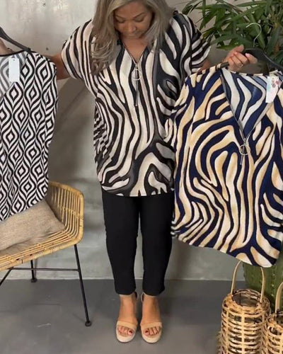 Quiteria | Camicetta zebrata alla moda