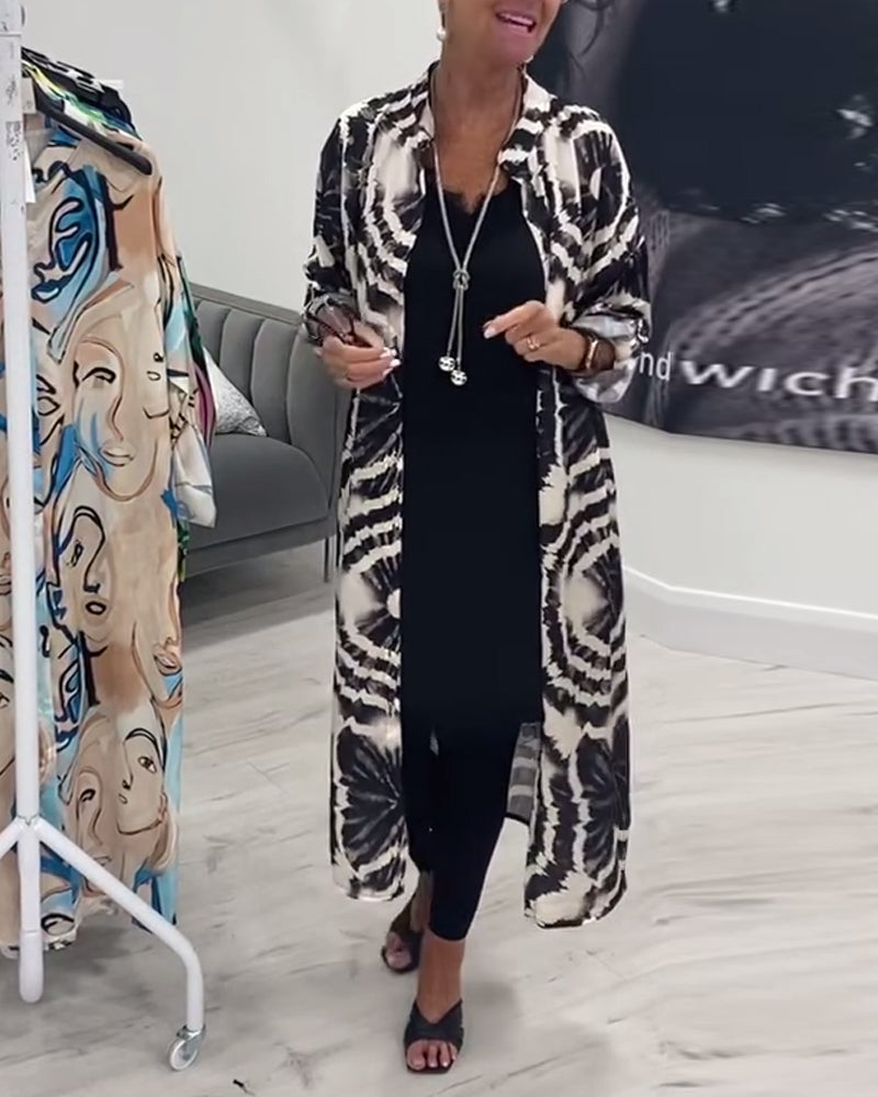 Bria | Cappotto lungo a contrasto retrò