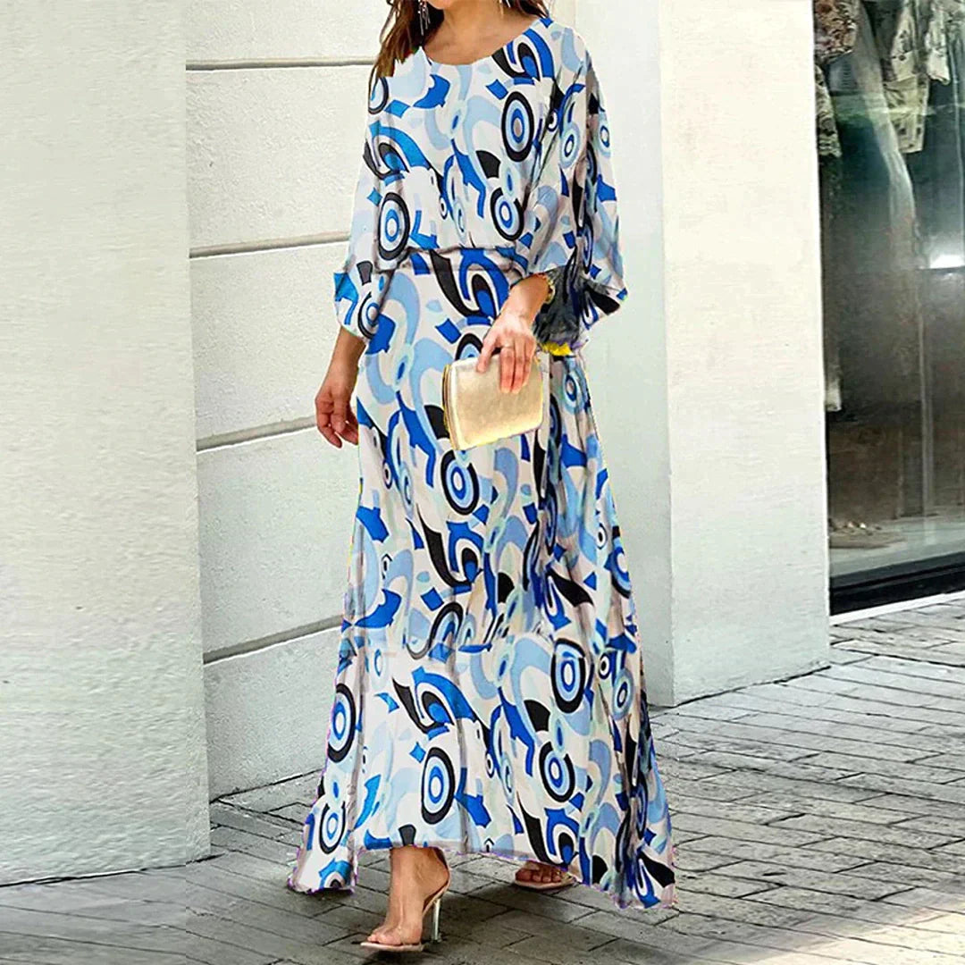 Claudia | Confortevole maxi abito stampato