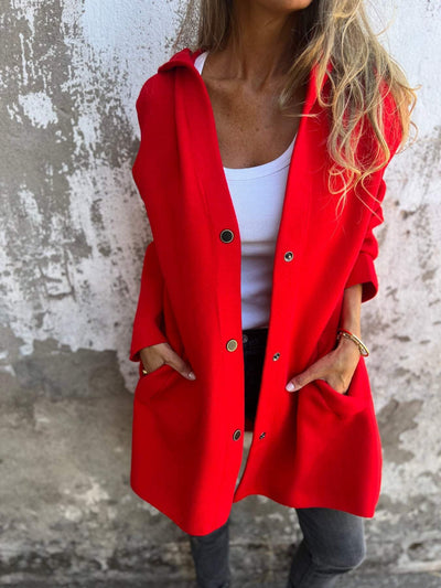 Marie | Cardigan con bottoni e cappuccio