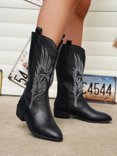 Variant image for Chic Cowboy Stivali | Stivali da Donna Texani con Tacco Medio-31