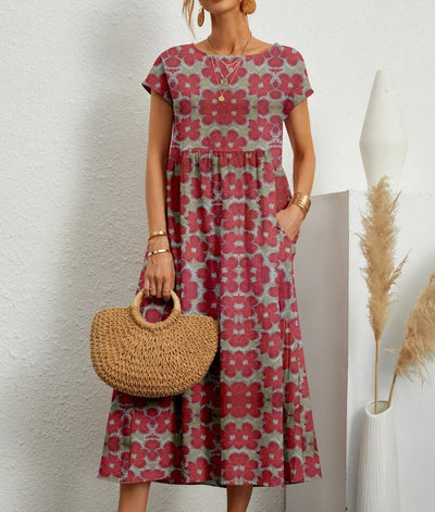 Variant image for Abito Estivo Viola Lungo – 100% Cotone, Elegante e Comodo, Vestito Estivo Donna-11