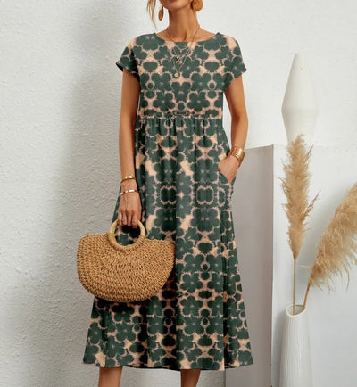 Variant image for Abito Estivo Viola Lungo – 100% Cotone, Elegante e Comodo, Vestito Estivo Donna-21