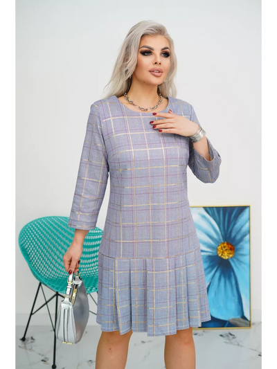 Tara | Abito Elegante a Scacchi per Cerimonia Donna 1