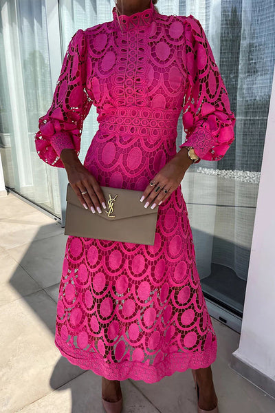 Analia | Vestito midi all'uncinetto