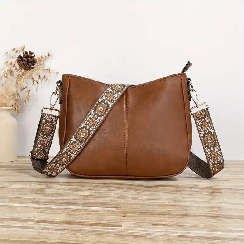Quirina | Borsa Tracolla Donna Vegana Elegante con Dettagli Dorati 1