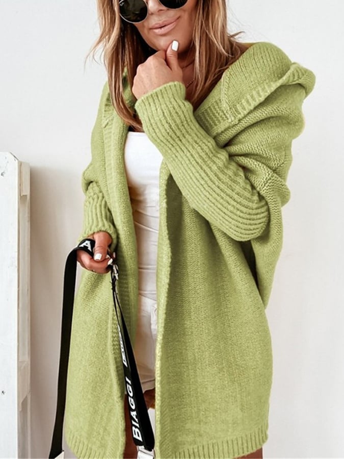 Antonella | Cardigan lungo con cappuccio