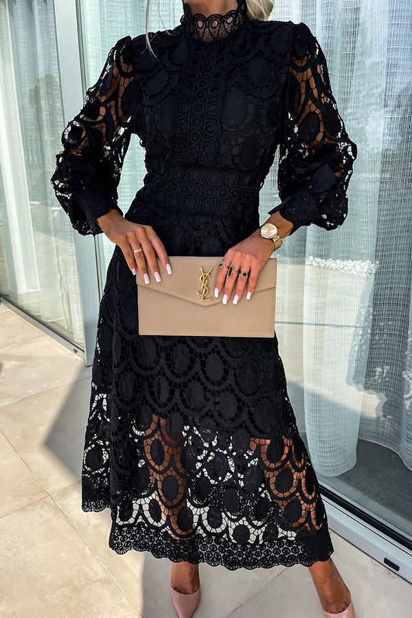 Analia | Vestito midi all'uncinetto