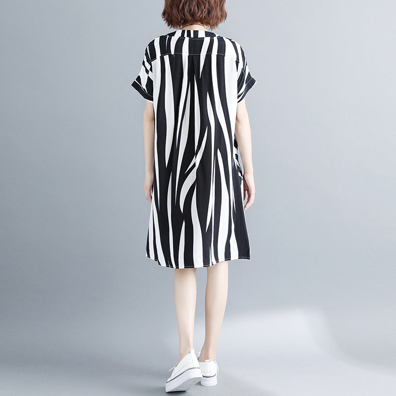 Amara | Abito in lino a righe