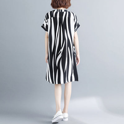 Amara | Abito in lino a righe