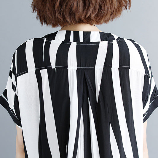 Amara | Abito in lino a righe