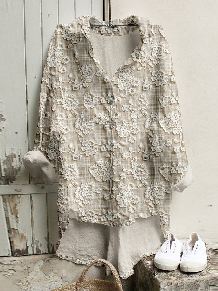 Callena | Top Stampato Floreale Casual 1