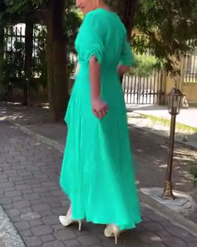 Olivia | Abito con scollo a V e volant