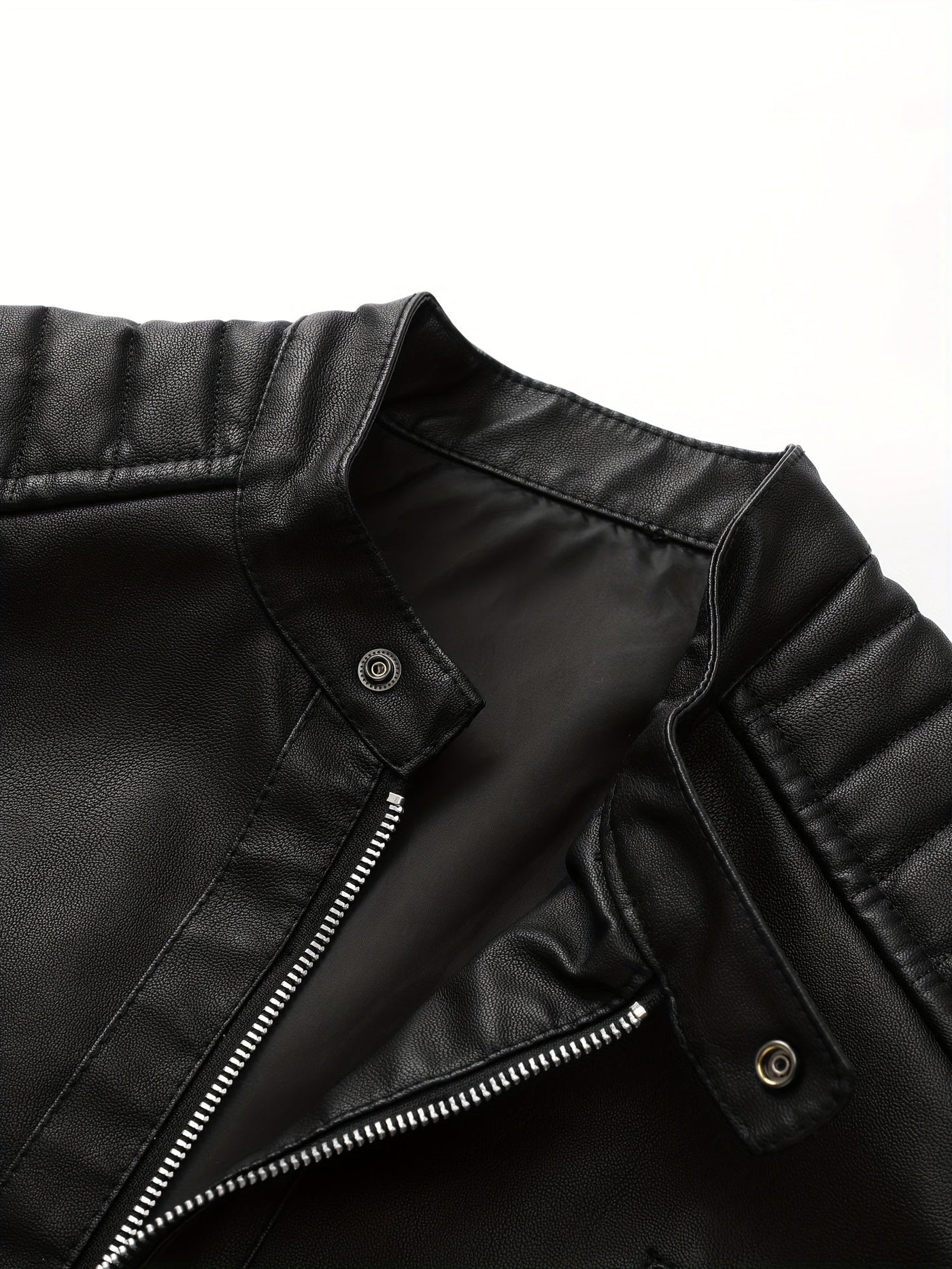 Gaspare | Elegante giacca di pelle con cerniera