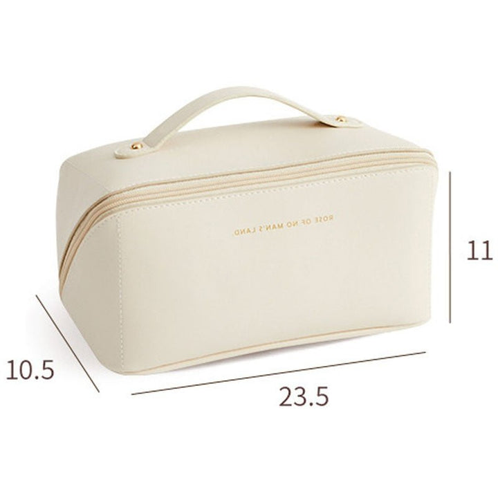 Becky | Borsa Cosmetica Elegante in Tessuto Nero con Capacità Spaziosa-6