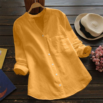 Sofia | camicia ampia in lino-cotone