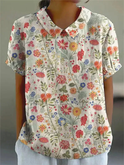 Variant image for Sumper | Top Estivo Floreale con Maniche Corte-37