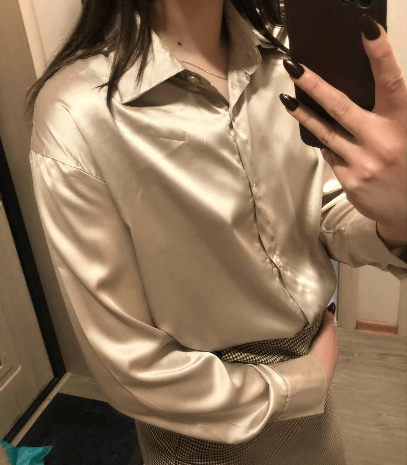 Anna | Camicia di seta con bottoni