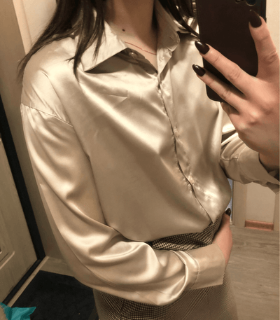 Anna | Camicia di seta con bottoni