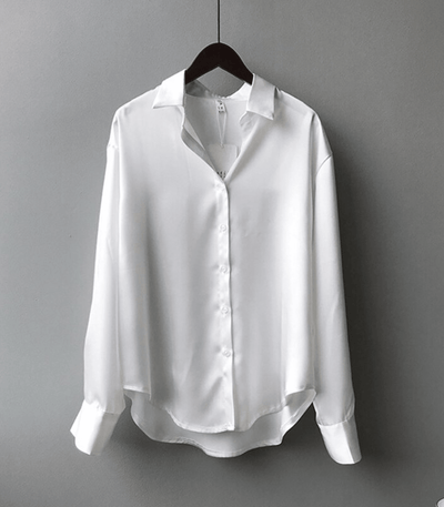 Anna | Camicia di seta con bottoni