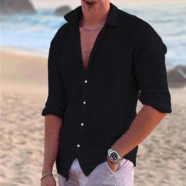 Variant image for Zander Camicia da Uomo - Lino e Cotone, Casual Estivo-29