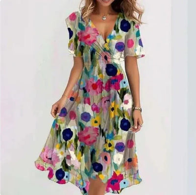 Abito V-Nine da Donna - Elegante Scollatura V, Versatile Cerimonia e Casual-4