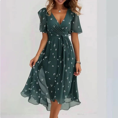 Variant image for Abito V-Nine da Donna - Elegante Scollatura V, Versatile Cerimonia e Casual-1