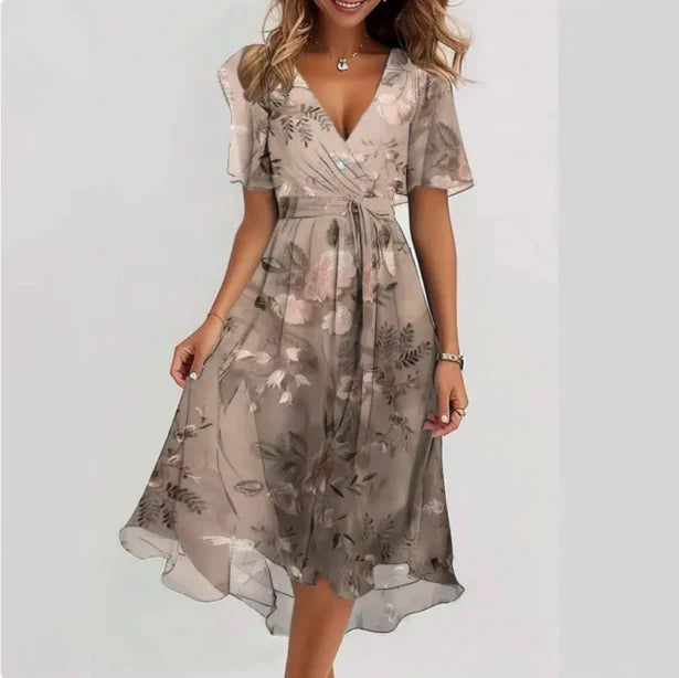 Abito V-Nine da Donna - Elegante Scollatura V, Versatile Cerimonia e Casual-3