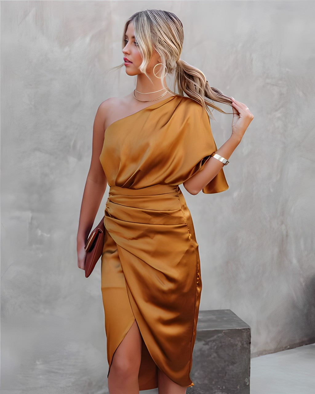 Variant image for Genevieve | Abito Elegante a Una Spalla-17