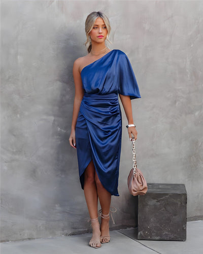 Genevieve | Abito Elegante a Una Spalla-2
