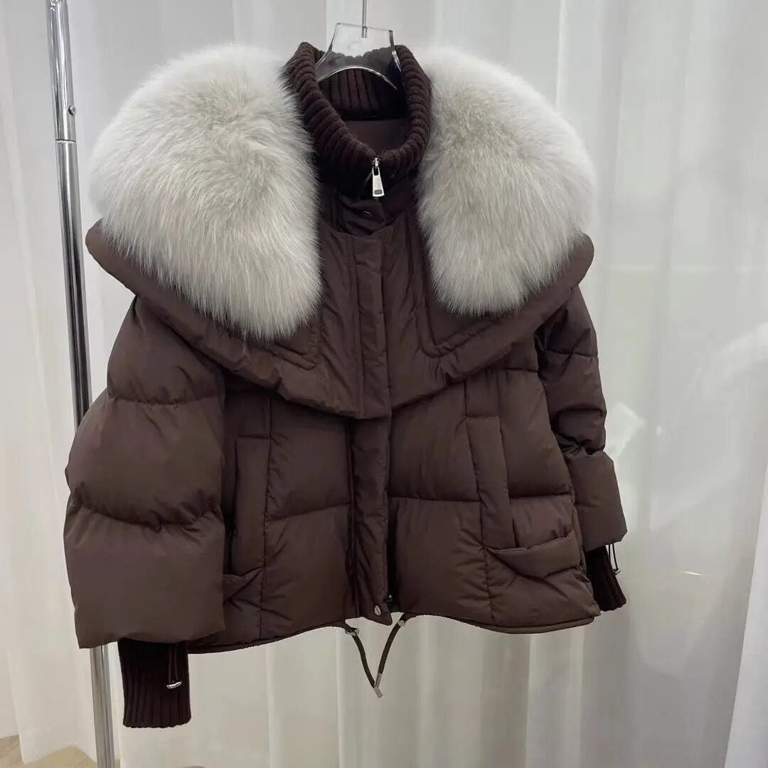 Lucia | Parka in piuma con collo in pelliccia