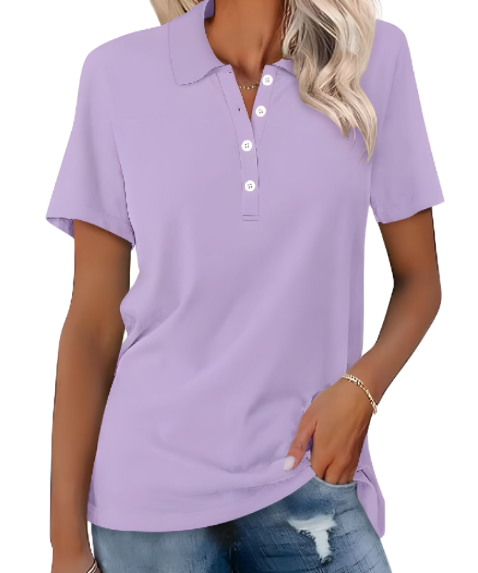 Variant image for Stella | Polo Donna Manica Corta Elegante in Cotone Premium-21