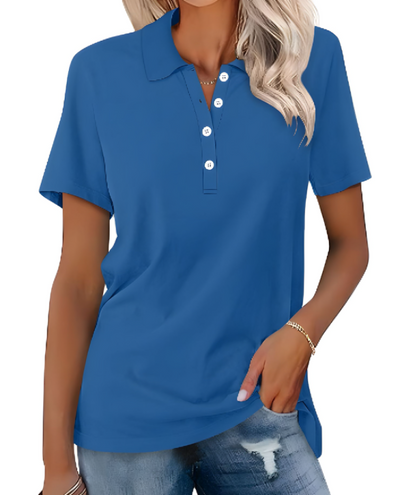 Variant image for Stella | Polo Donna Manica Corta Elegante in Cotone Premium-16