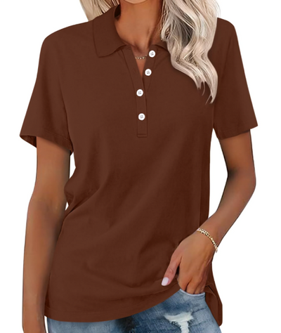 Variant image for Stella | Polo Donna Manica Corta Elegante in Cotone Premium-41