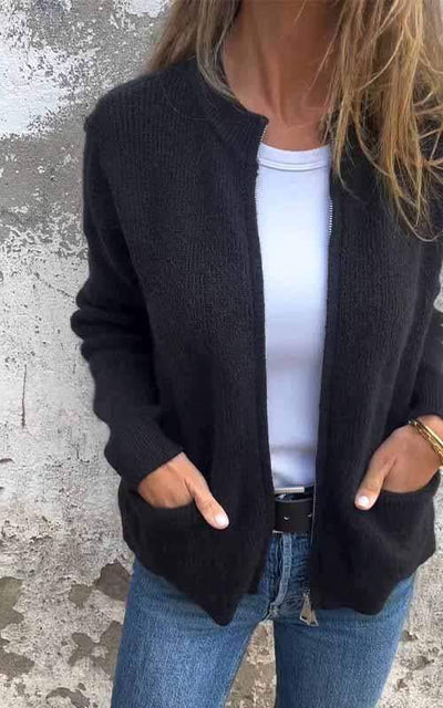Amelita - Cardigan in cotone con zip
