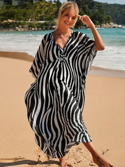 Zara | Abito da Spiaggia Zebra Elegante e Leggero per Estate 2