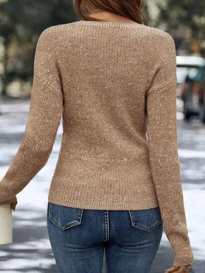 Sirena | Maglia monocolore con scollo a V